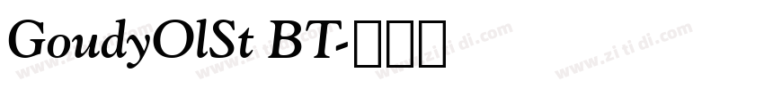 GoudyOlSt BT字体转换